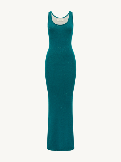 Ana Dress - Palm Green Sequin