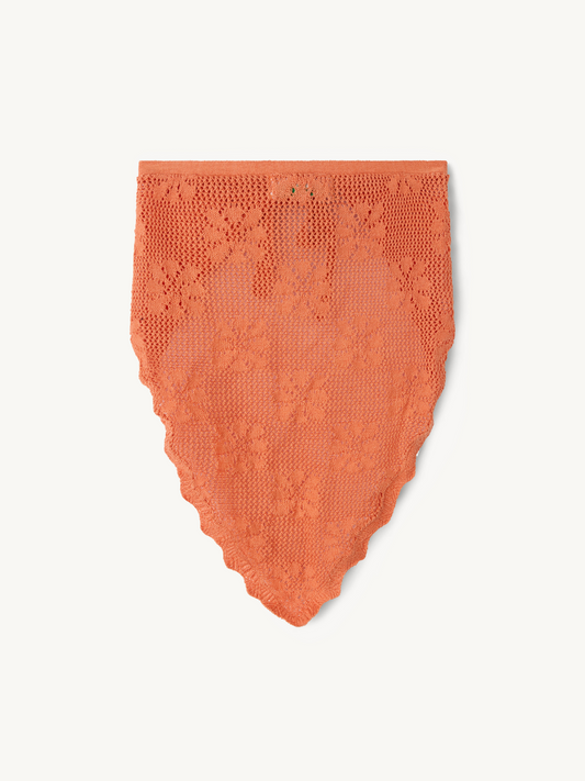 Bruna Crochet Bandana - Tangerine