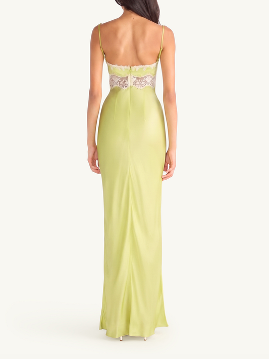 Arlette Hand Beaded Dress - Pistachio