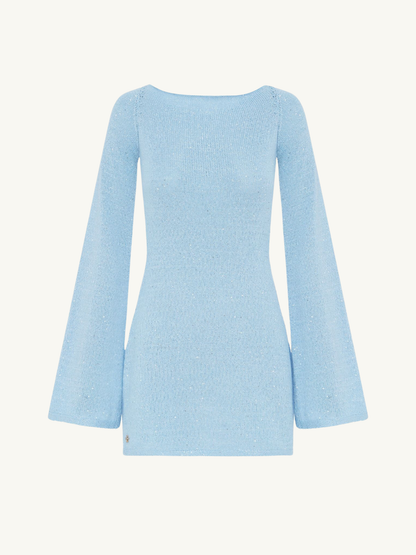 Audette Mini Dress - Ice Blue Sequin