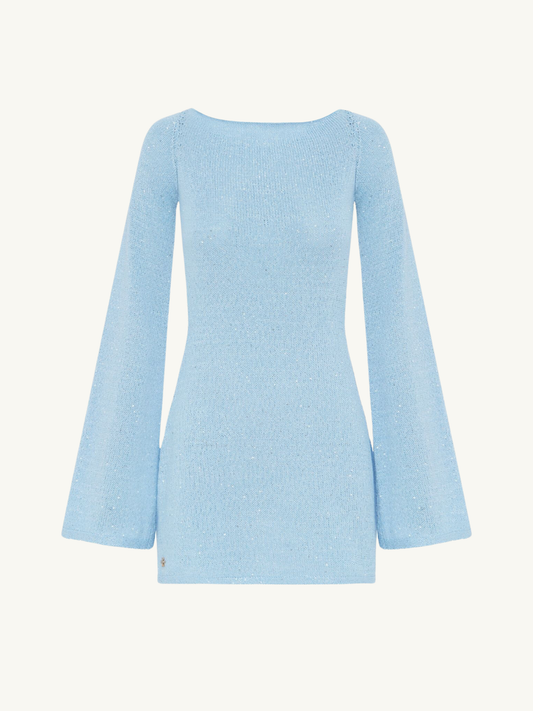 Audette Mini Dress - Ice Blue Sequin