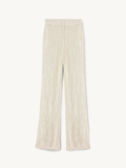Delilah Crochet Pant - Salt