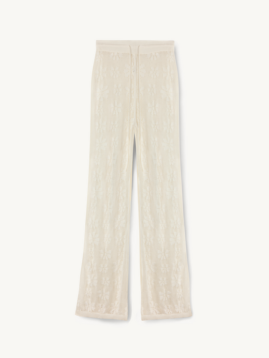 Delilah Crochet Pant - Salt