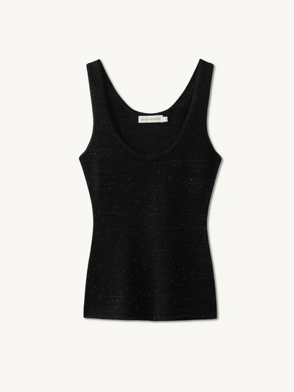 Ana Top - Black Sequin