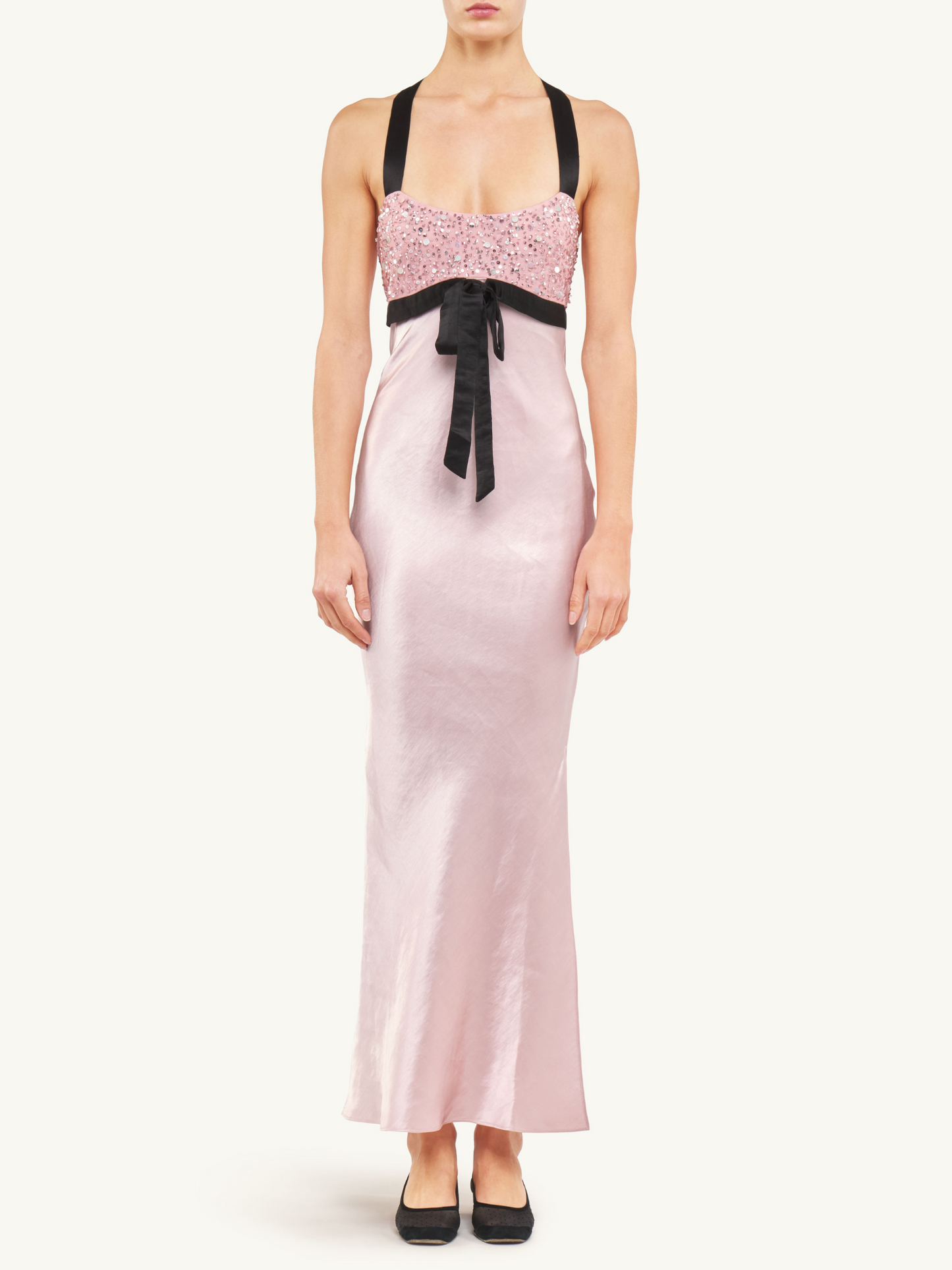 Eloise Hand Beaded Dress - Bon Bon Pink