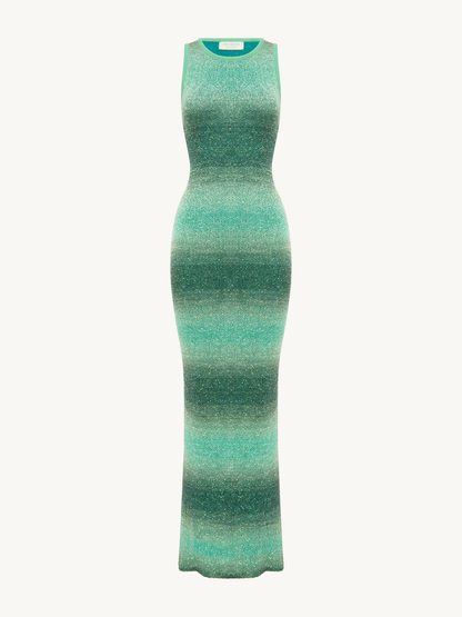 Natalia Ombre Dress - Palm Green Sequin