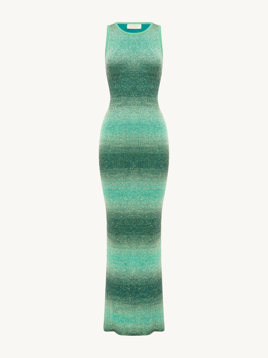 Natalia Ombre Dress - Palm Green Sequin