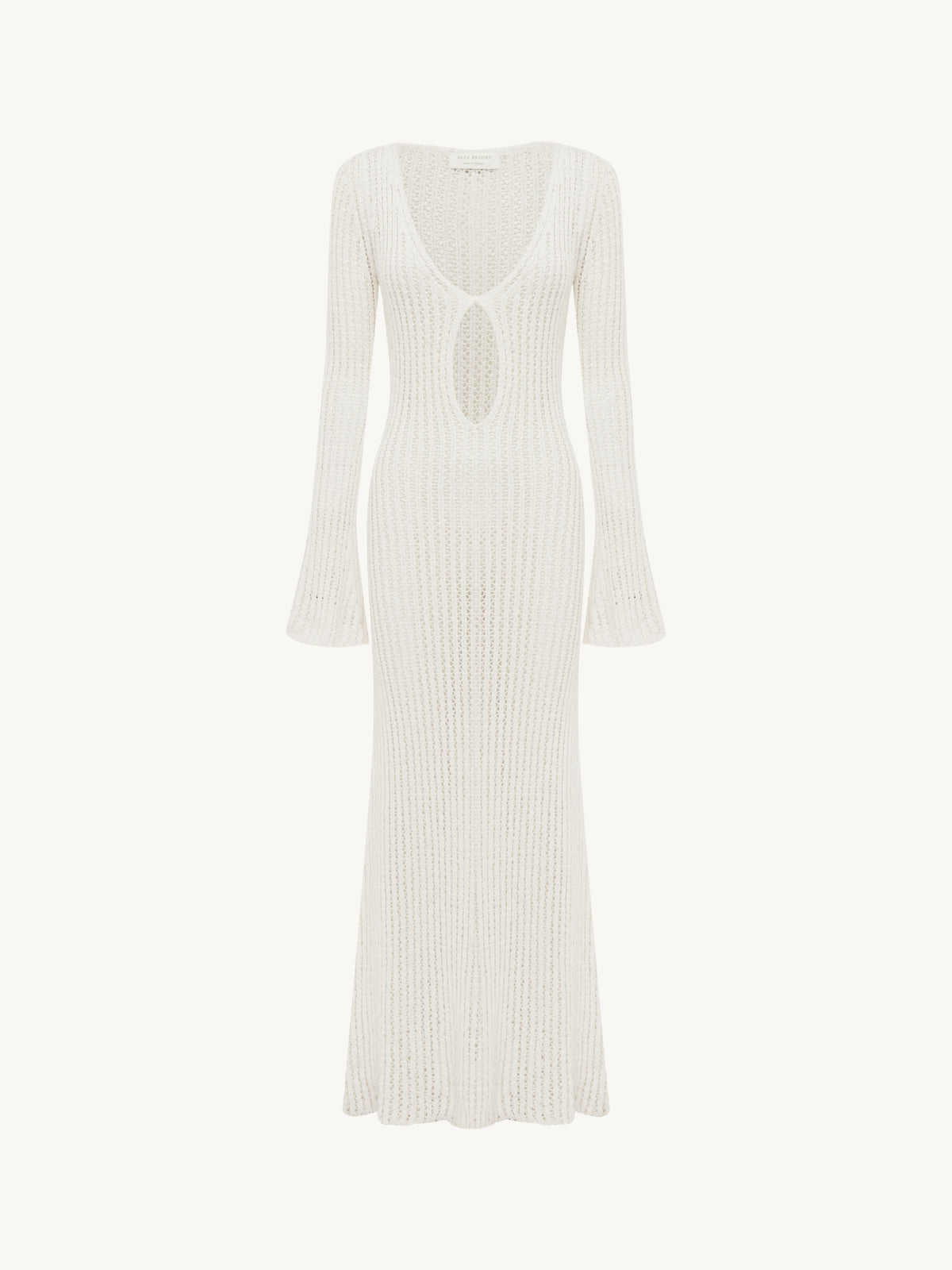 Fernanda Crochet Dress - Salt Sequin