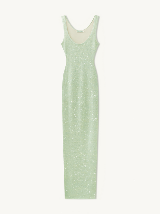 Ana Dress - Sage Sequin