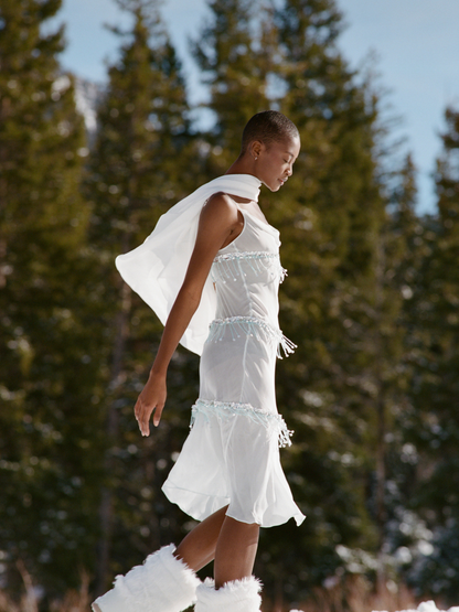 Layla Hand Beaded Dress - Ice Blue