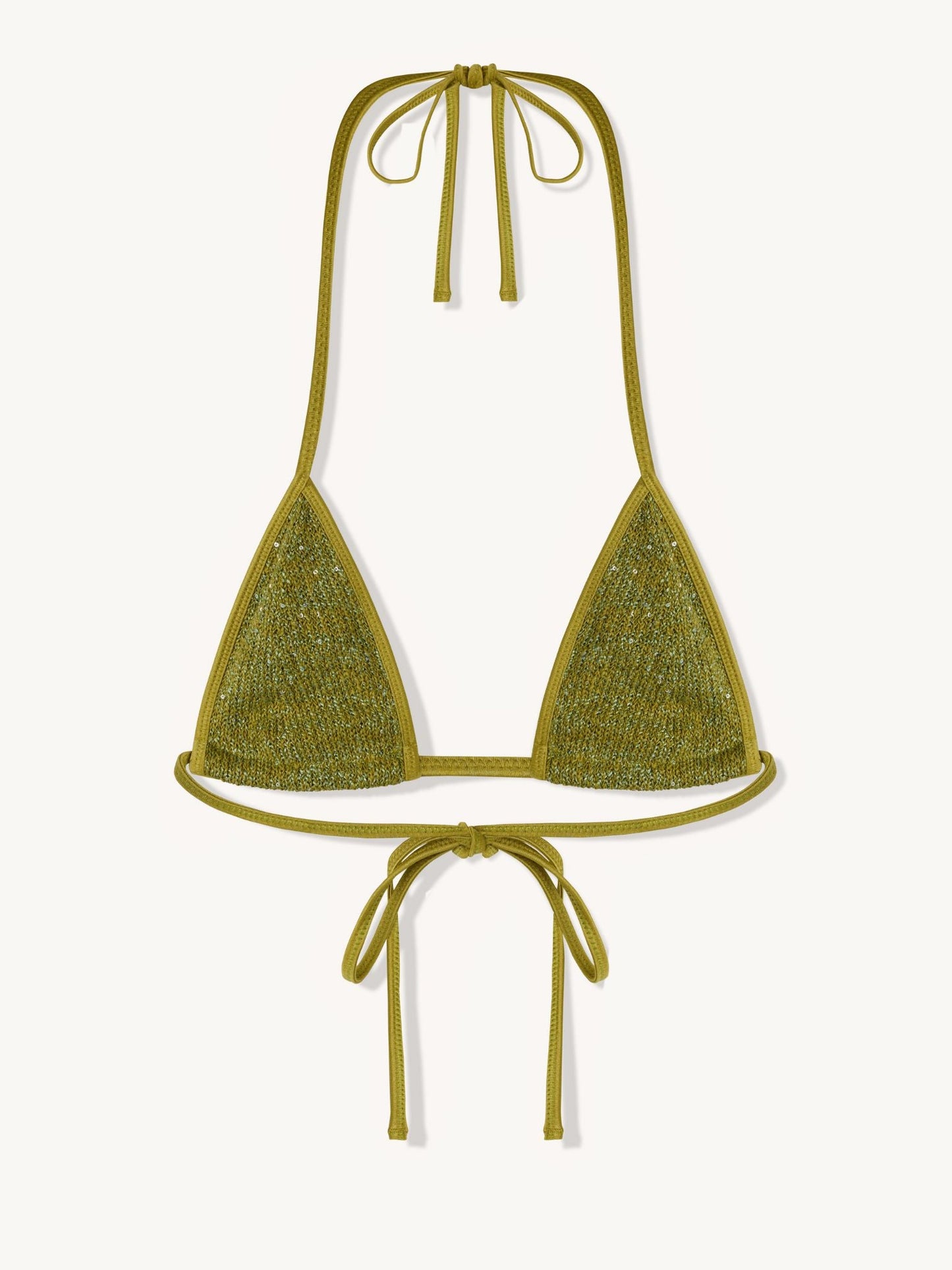 Lio Bikini Top - Olive Oil Sequin