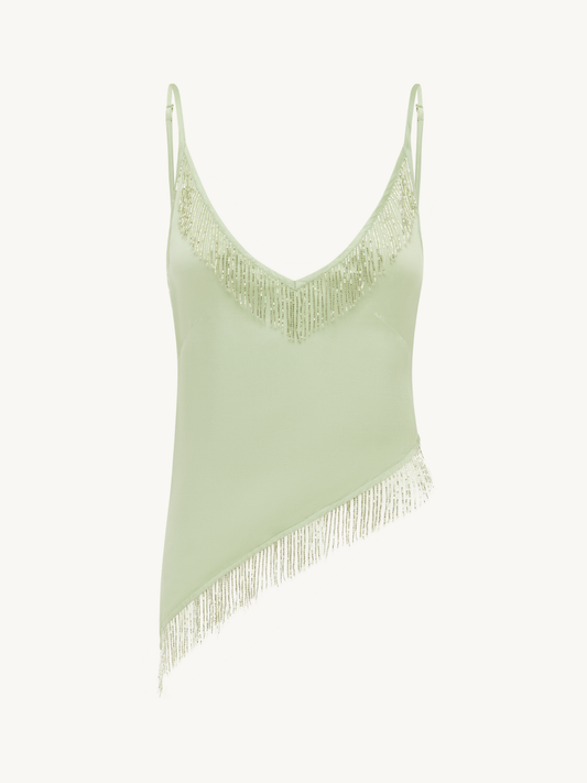 Marcia Beaded Top - Seafoam