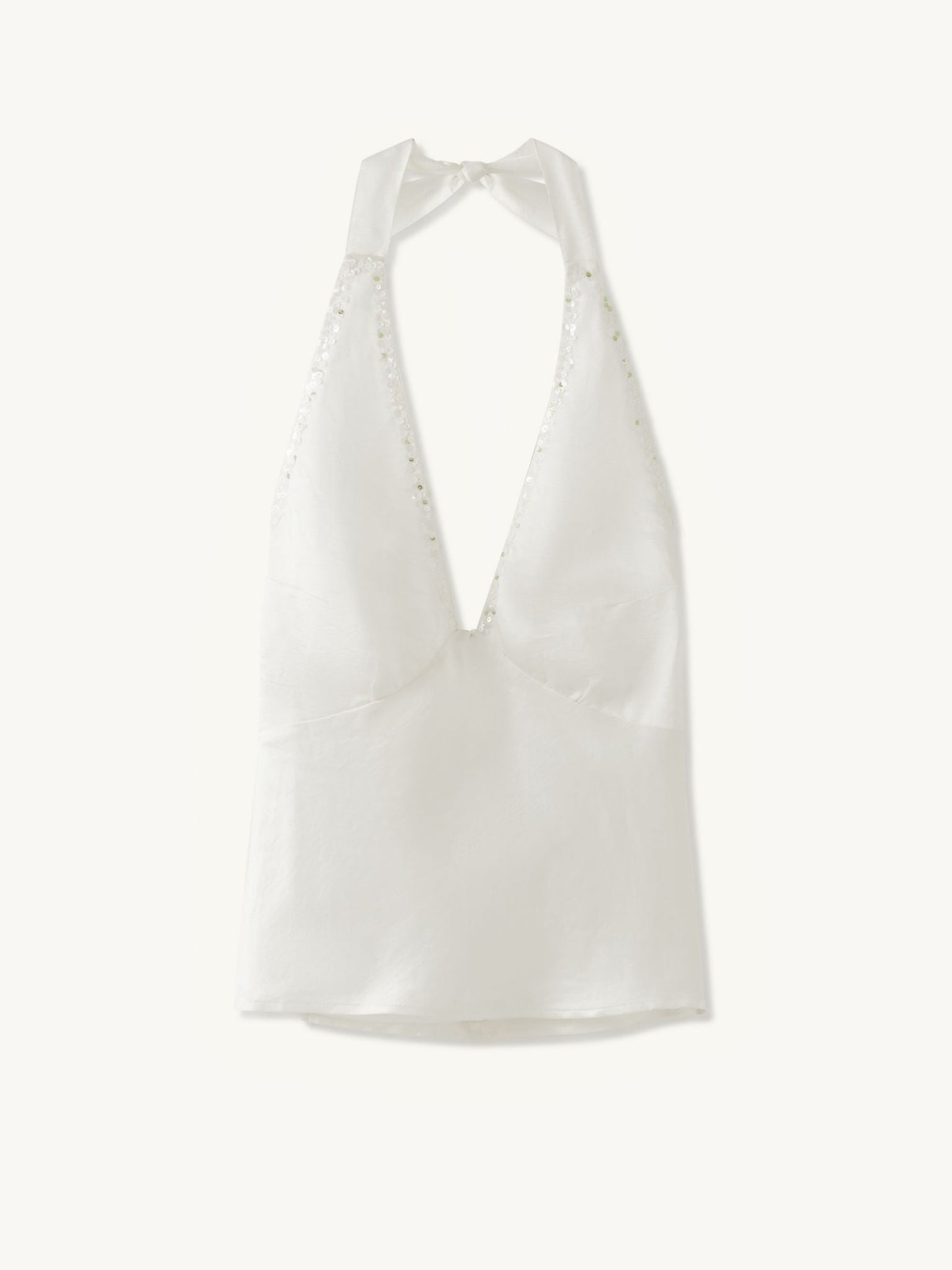 Celine Hand Beaded Camisole - Salt