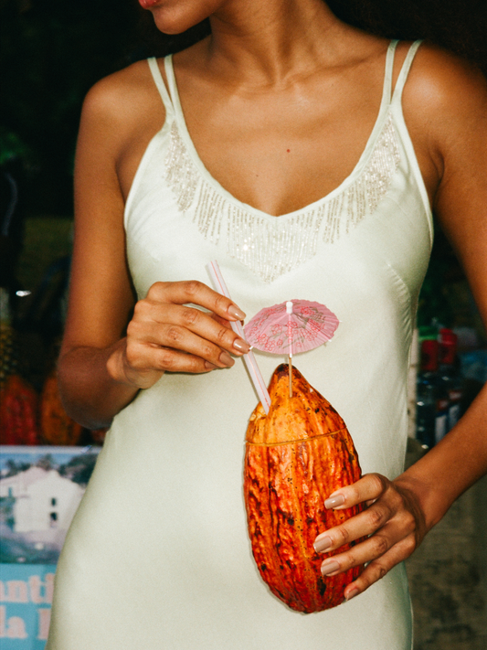 Eliana Beaded Mini Dress - Seafoam