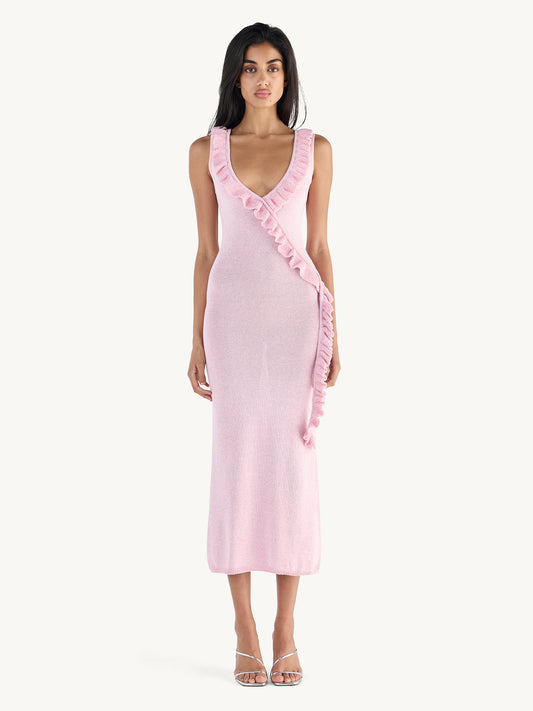 Antonella Maxi Dress - Pink Salt