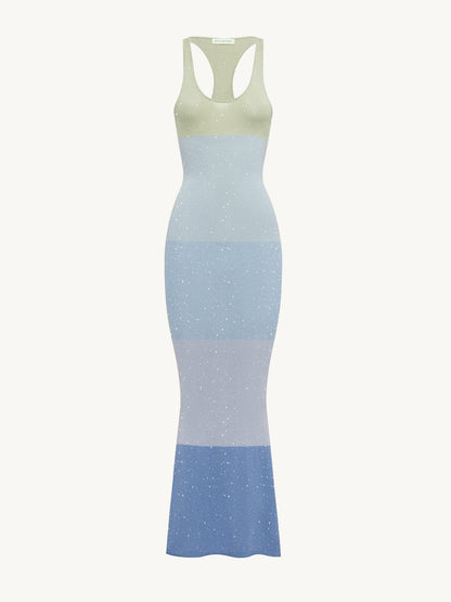 Anabell Dress - Sea Blue Stripe