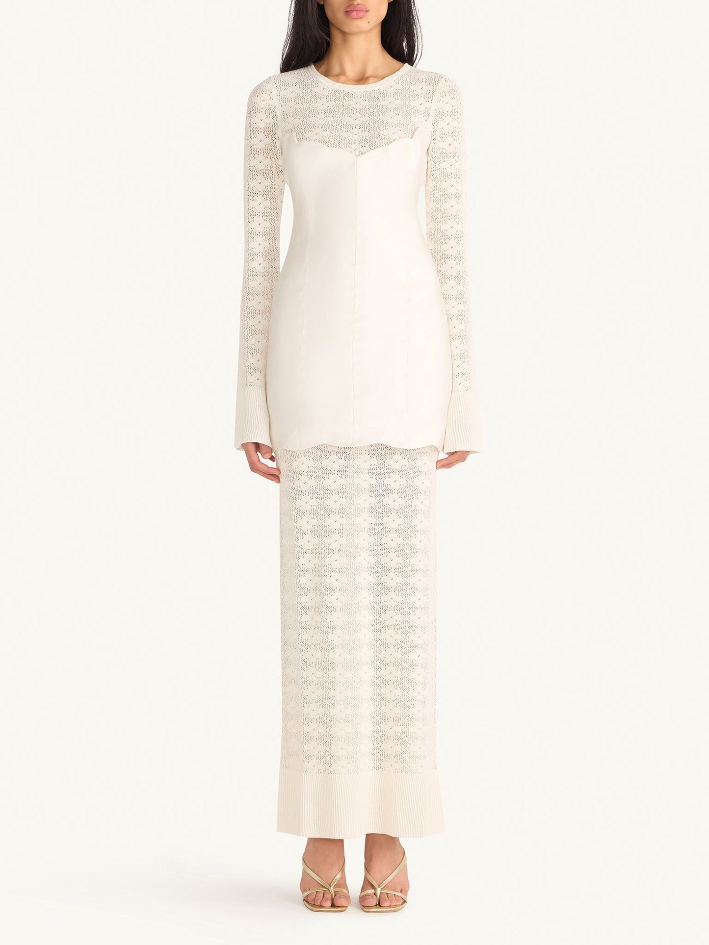 Miranda Long Sleeve Dress - Ivory
