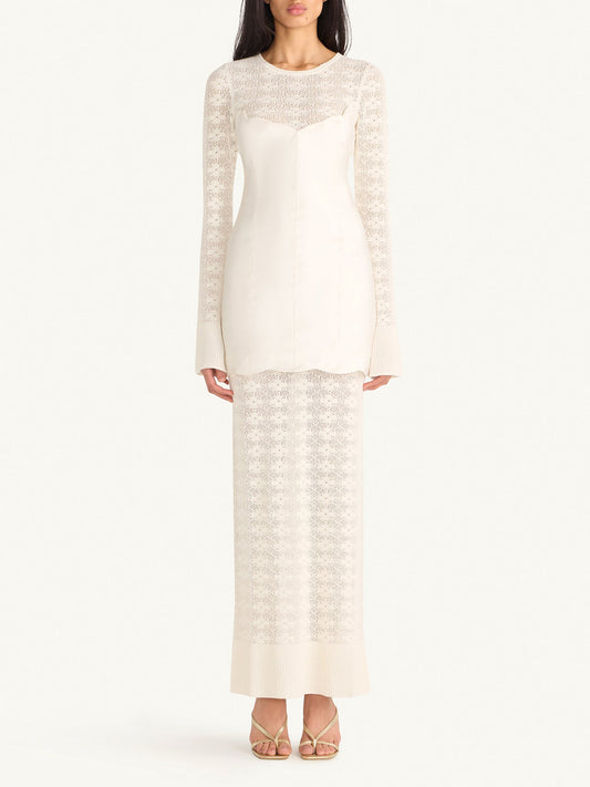 Miranda Long Sleeve Dress - Ivory