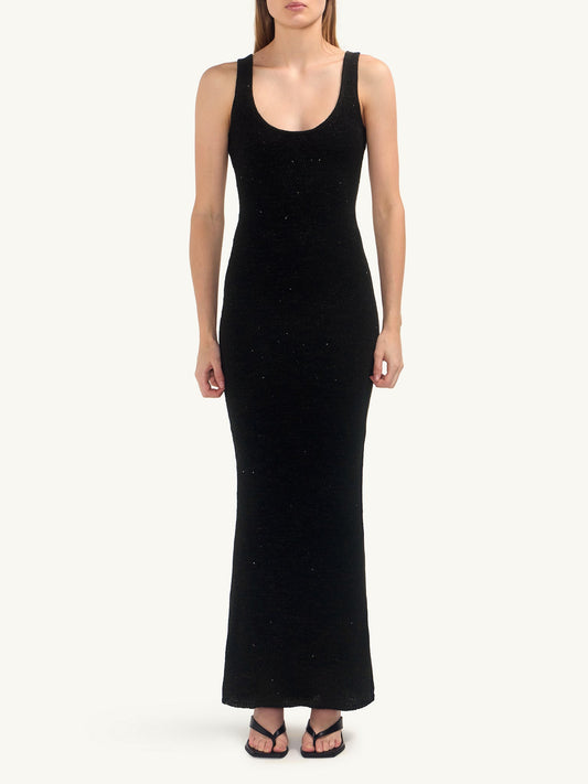 Ana Dress - Black Sequin