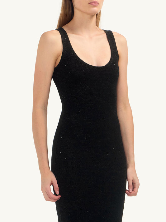 Ana Dress - Black Sequin