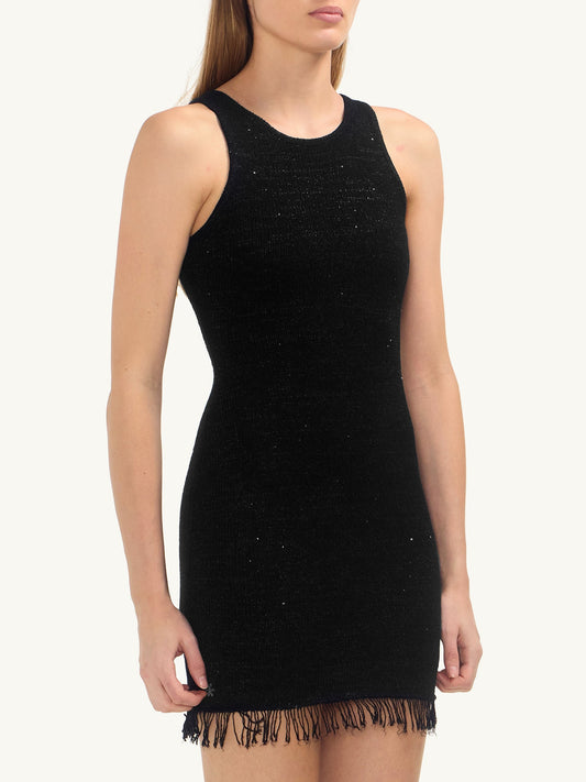 Natalia Mini Dress - Black Sequin