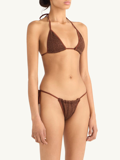Lio Bikini Bottom - Chocolate Sequin