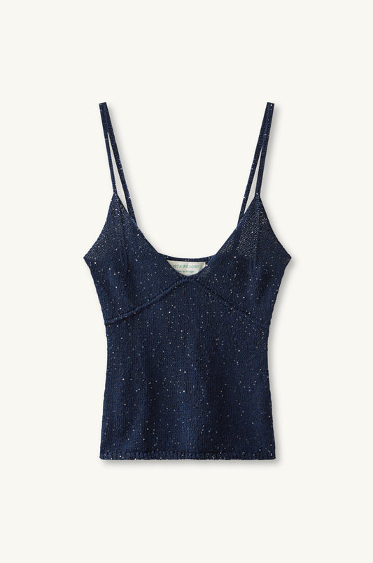 Carolina Camisole - Navy Blue Sequin