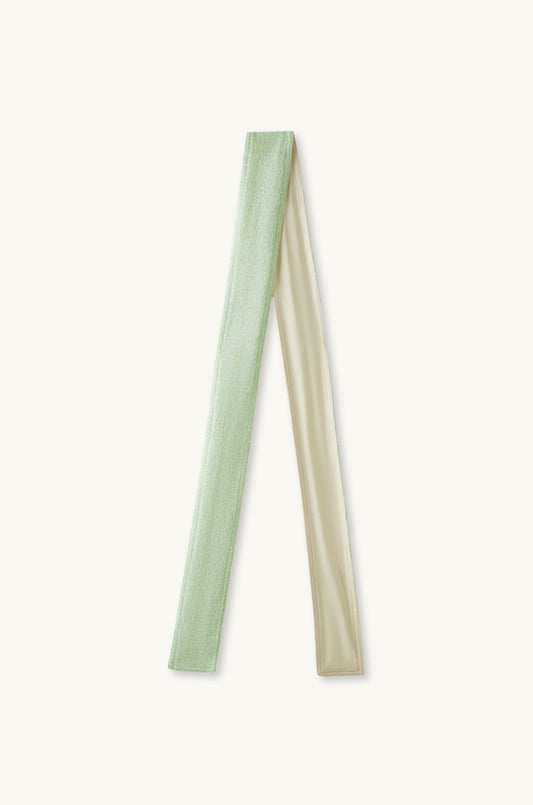 Natalia Skinny Scarf - Sage Sequin