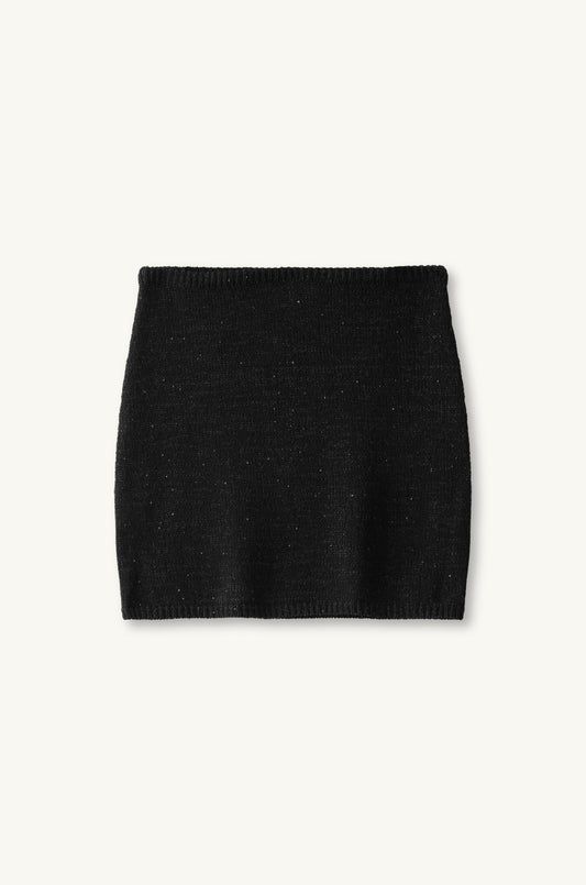 Ana Mini Skirt - Black Sequin