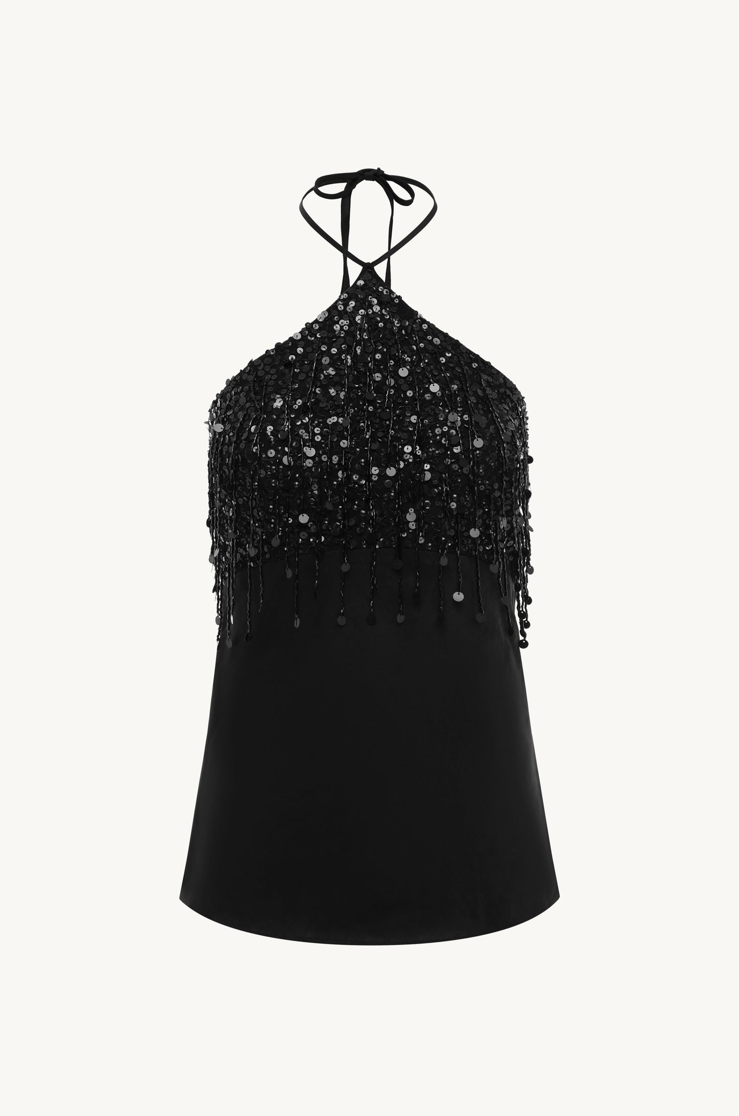 Rosanna Hand Beaded Top  - Black