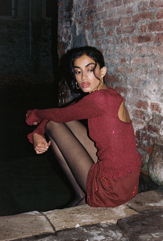 Michaela Longsleeve Top - Port Sequin