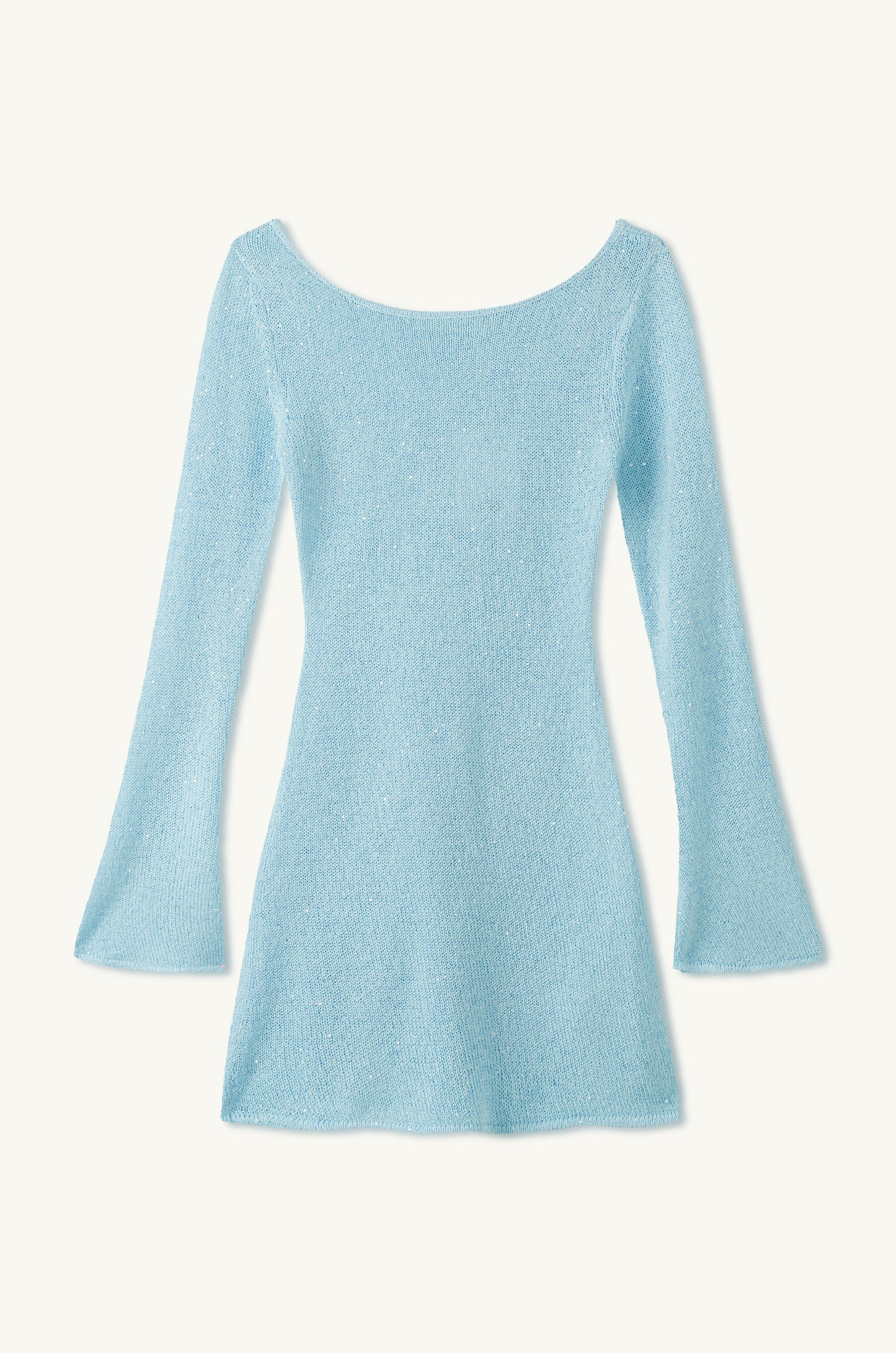 Maya Long Sleeve Mini Dress - Baia Blue Sequin