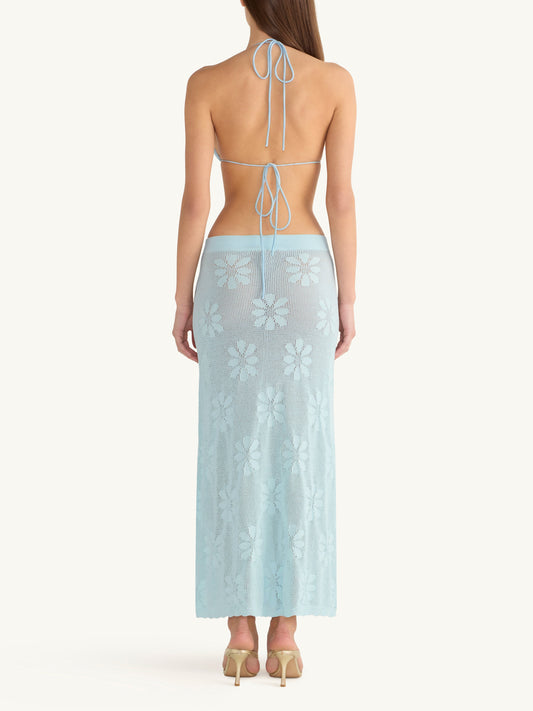 Bruna Crochet Skirt - Sky Blue