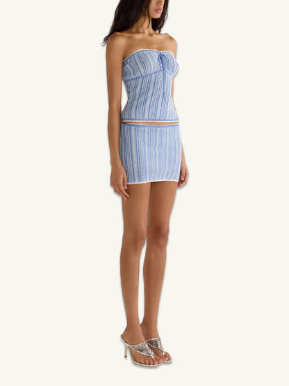 Cleo Top - Sea Mist/Sailor Blue Stripe