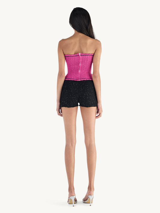 Colette Corset - Geranium Sequin