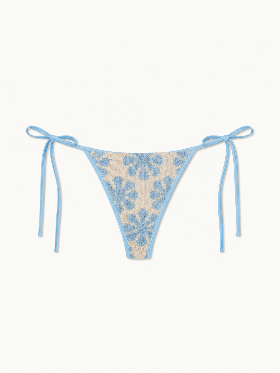 Lio Jaquard Bikini Bottom - Salt/Sky Blue Delilah Sequin