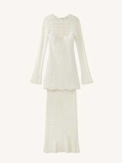 Miranda Long Sleeve Dress - Ivory