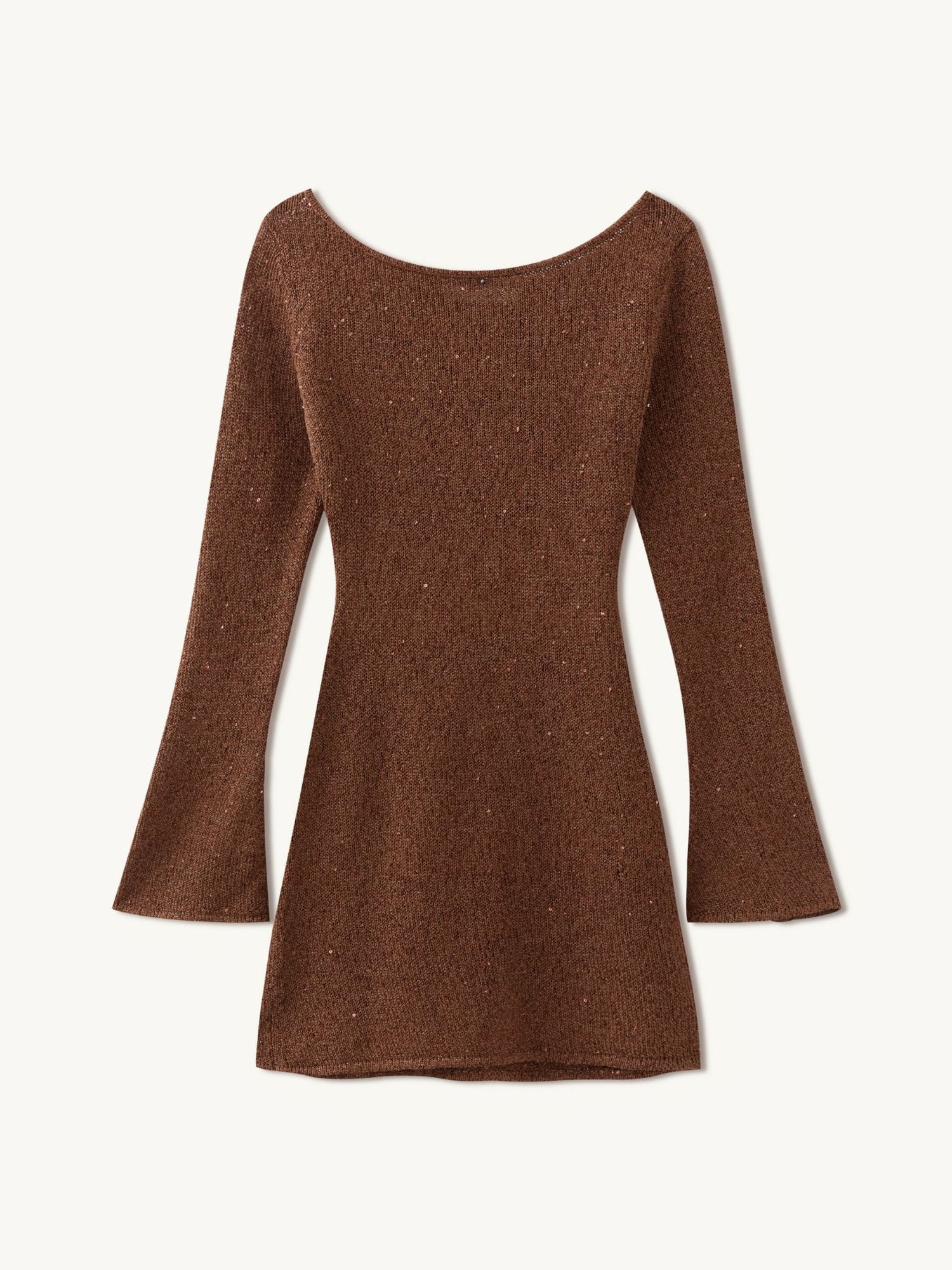 Maya Longsleeve Mini Dress - Chocolate Sequin