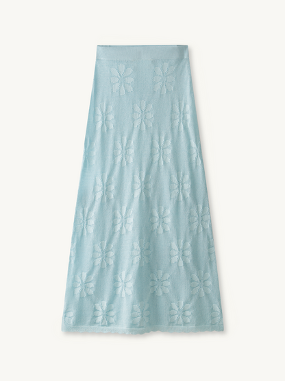 Bruna Crochet Skirt - Sky Blue