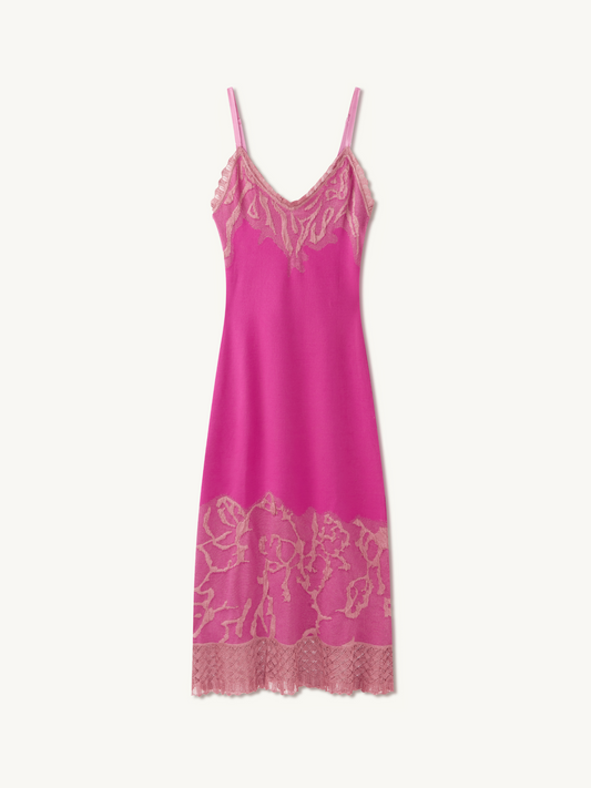 Adele Midi Dress - Dark Rose