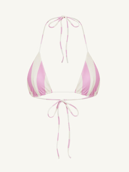 Aria Bikini Top - Hydrangea Pink Stripe
