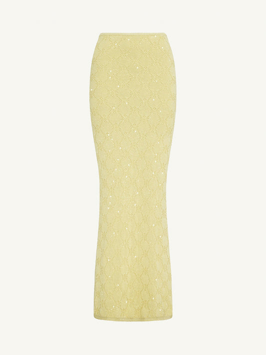 Pointelle Caroline Skirt - Lemon