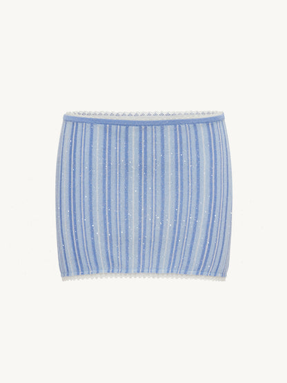 Cleo Mini Skirt - Sea Mist/Sailor Blue Stripe