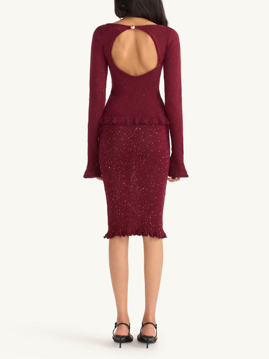 Michaela Longsleeve Top - Port Sequin