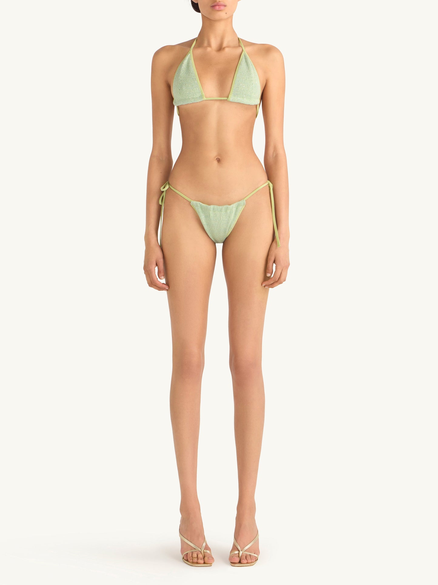 Lio Bikini Bottom - Sage Sequin