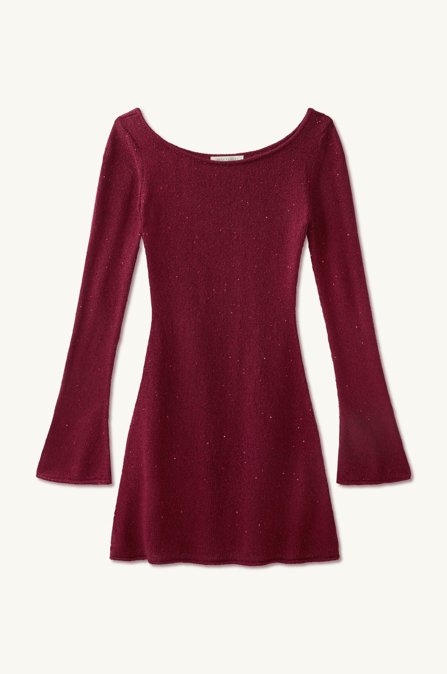 Maya Longsleeve Mini Dress - Port Sequin