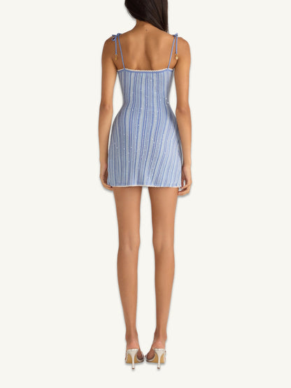 Maribel Mini Dress - Sea Mist/Sailor Blue Stripe
