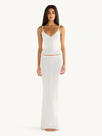 Carolina Skirt - Star White Sequin