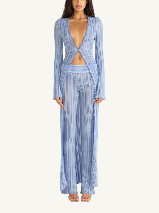 Maribel Pant - Sea Mist/Sailor Blue Stripe