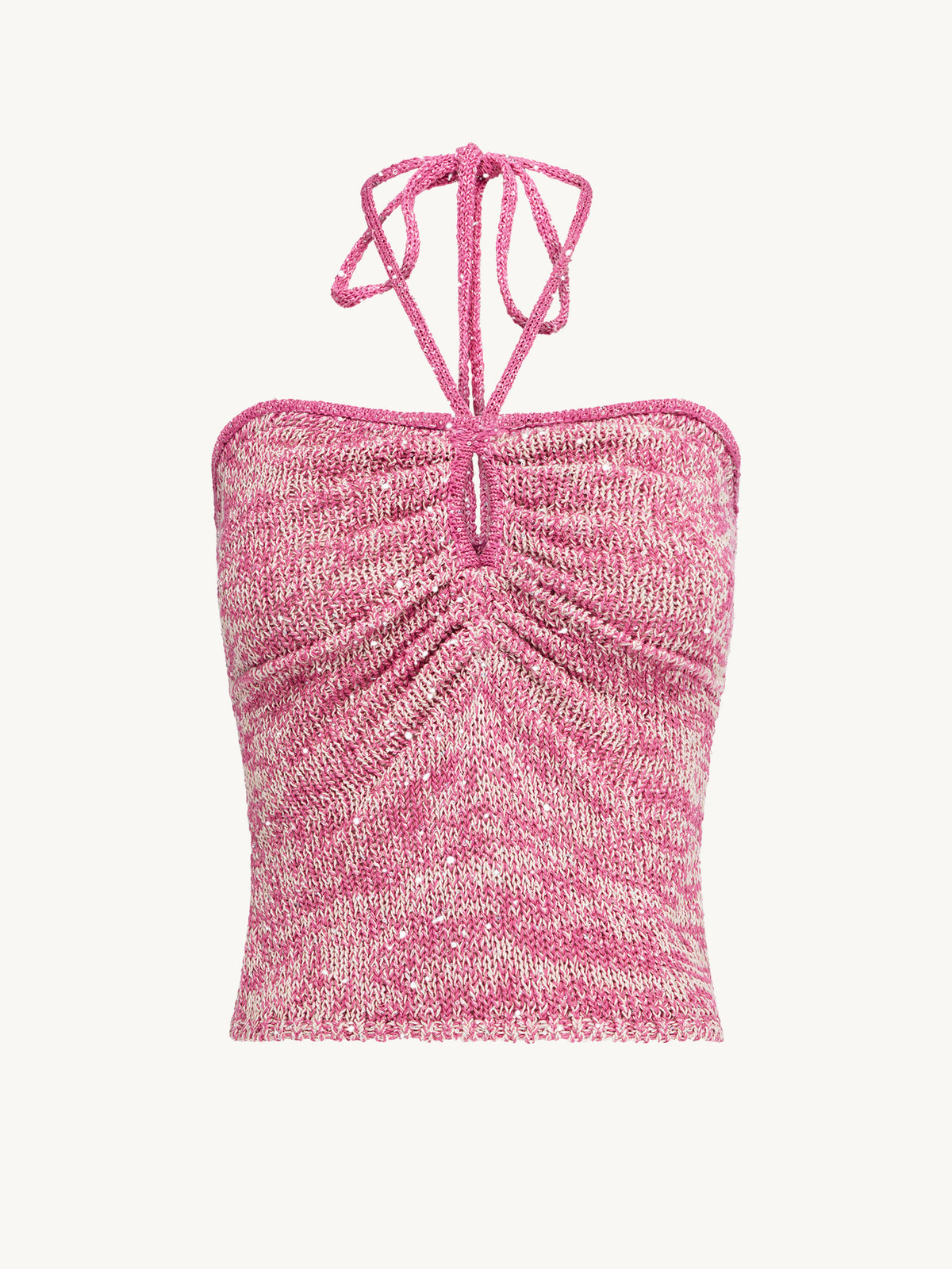 Olivia Halter Top - Hydrangea Pink Sequin